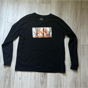 Realtree Black Long Sleeve Tee Casual Wear